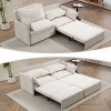 73.6'' Convertible Sofa,Corduroy Convertible Sofa With USB Charging Ports And Pillows,Pull-Out Sofa Bed,Convertible Sofa Bed-Cuddlewood - 2 of 4