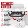 AMERICAN MODIFIED Armor Grille w/ LED Amber Lights and Camera Bracket Compatible with 2018-2023 Jeep Wrangler JL and Gladiator JT, Matte Black - 4 of 4