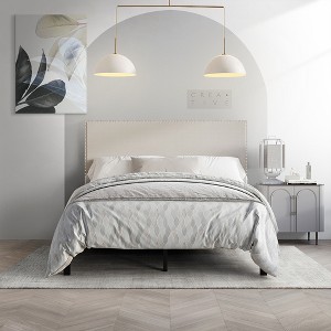ChaletPosh Twin Size Upholstered Bed - 1 of 4