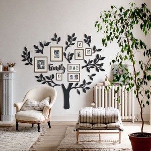 Sussexhome Family Tree Metal Wall Decor for Home and Outside - Wall-Mounted Wall Art Decor - 1 of 4