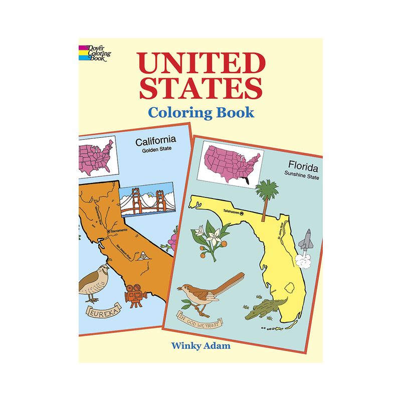 United States Coloring Book - (Dover American History Coloring Books) by  Winky Adam (Paperback), 1 of 2