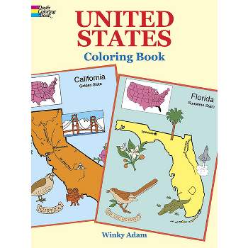 United States Coloring Book - (Dover American History Coloring Books) by  Winky Adam (Paperback)