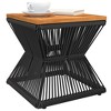 vidaXL Coffee Table Black Solid Acacia Wood 15.0 in x 15.0 in x 15.0 in - 4 of 4