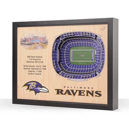 Nfl Baltimore Ravens 3d Logo Series Wall Art - 12x12 : Target