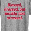 Women's - Instant Message - Mostly Just Stressed Short Sleeve Graphic T-Shirt - 2 of 4