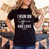 Simply Sage Market I Run On Caffeine And Love Short Sleeve Tee - L - Black - 3 of 4
