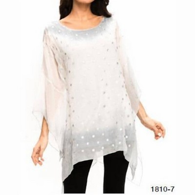 Women's Layered Sheer Dip Dyed Top - Adore