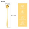 Unique Bargains Reusable Stainless Steel Cocktail Stirring Long Handle Teaspoons 4 Pcs - 2 of 4