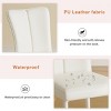GlasFlength Accent Chairs Contemporary Minimalist Design Ergonomic Cushioned Seating Two Chairs For Living Spaces, White, 17.7"*17.3"*35" - 4 of 4