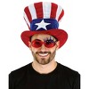 HalloweenCostumes.com One Size Fits Most   Adult's Uncle Sam Hat, Red/Blue/White - 2 of 3