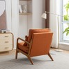 SEYNAR Mid Century Boucle Uplostered Soild Wood Accent Armchair with Pillow - 4 of 4