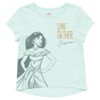 Disney Princess Ariel Cinderella Tiana Moana Jasmine Belle Girls 3 Pack T-Shirts Toddler to Big Kid - 4 of 4