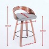 Anybear Bar Stools Set of 2, Swivel Bar Height Stools with Low Back - 2 of 4