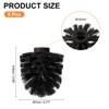 Unique Bargains Ball Shaped Dense Bristles Toilet Bowl Brush Replacement Head - 2 of 4