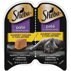 Sheba Perfect Portions Chicken and Tuna Flavor Pate Wet Cat Food - 2.64oz - 1 of 4
