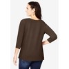 Jessica London Women's Plus Size Stretch Cotton Scoop Neck Tee - 3 of 4