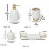 Roselli Trading Dubai 4 pc bathroom accessory set (brass trim) - 2 of 4