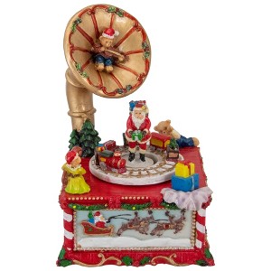 Northlight Santa Claus on Phonograph Musical Christmas Decoration - 7" - 1 of 4