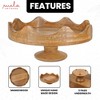 Wood Decorative Bowl - Footed and Oblong - 3 of 4