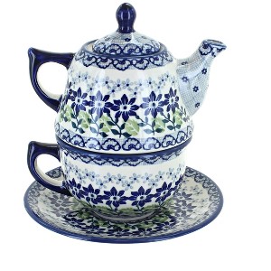 Blue Rose Polish Pottery C027 Manufaktura Tea for One - 1 of 1