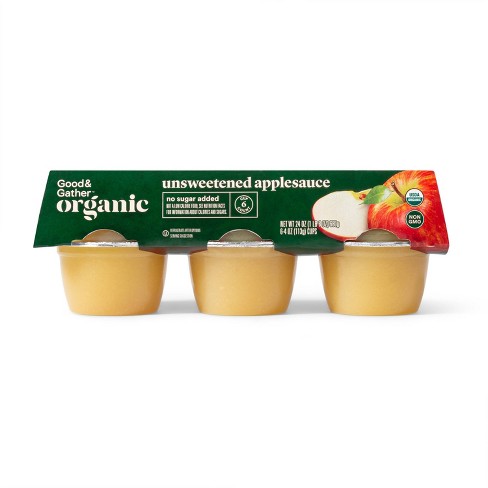 Organic Unsweetened Applesauce Cups - 6ct - Good & Gather™ - image 1 of 3