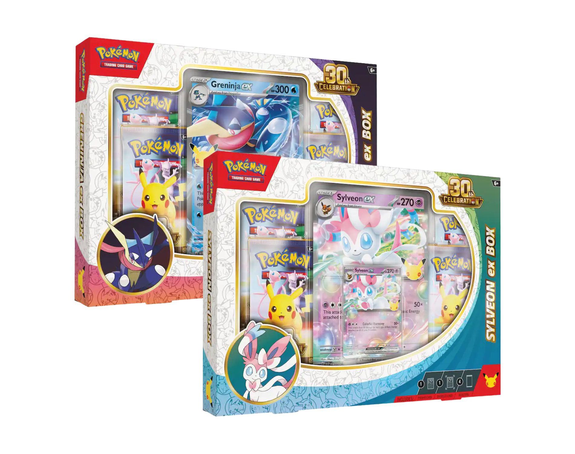 Pokemon 30th Celebration ex Box Art Set | Sylveon ex and Greninja ex