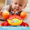 Joyfy Crawling Crab Baby Toy -Tummy Time Toy for Boys Girls, Interactive Big Crab Toy with Lights Buttons, Dancing Crab Obstacles, Gift for Toddlers - 2 of 4