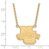 Black Bow Jewelry 10k Yellow Gold Marquette Golden Eagles NCAA Necklace 18 Inch - 3 of 4