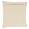 Saro Lifestyle Artisanal Jute and Cotton Woven Throw Pillow Cover, Beige, 20"x20" - 2 of 3