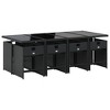vidaXL 5 Piece Patio Dining Set with Cushions Poly Rattan - 3 of 4