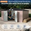 12x12 FT Commercial-Grade Metal Storage Shed - Extra Large Galvanized Steel Building with Lockable Doors & Air Vents - 4 of 4