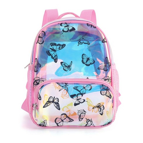 Clear bookbag pink best sale