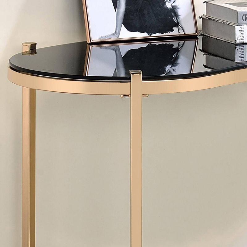 Burwick Writing Desk with Glass Top Gold - miBasics, 4 of 7
