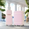 FURNIinspire Bag And Luggage Sets Family Friendly 3 Pieces Luggage And Cosmetic Case Spinner Suitcase With TSA Lock, Light Pink, 20" 28" - 2 of 4