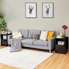 Tangkula Set of 2 Nightstands Side End Table Storage Cabinet Shelf Living Room - 3 of 4