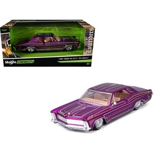 1965 Buick Riviera Lowrider Purple Metallic with Graphics "Lowriders" Series 1/26 Diecast Model Car by Maisto - 1 of 3