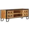 vidaXL TV Cabinet Multicolor Solid mango wood and steel 47.2 in long - 3 of 4