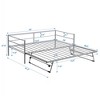 ALEXOUN Twin Daybed with Adjustable Trundle, Metal Daybed Frame with Pop Up Trundle, Heavy Duty Steel Slat Support Sofa Bed Frame, - 3 of 4