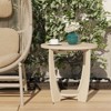 JIONJOY Farmhouse End Table with Lower Shelf   - Rustic Round Side Table for Living Room - 3 of 4