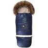 Cover Baby 0-3 Years Organic Premium Beige Wool Adjustable Footmuff in Pastel Navy - 4 of 4
