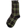 Memoi Women's Classic Plaid Lettuce Edge Crew Socks - 3 of 3