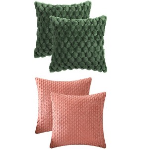 REGALWOVEN 4 Pcs Soft Cozy Throw Pillow Covers for Home Decor 16" x 16" - 1 of 4