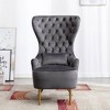 Upholstered Tufted High Wingback Chair - Kinwell - 4 of 4