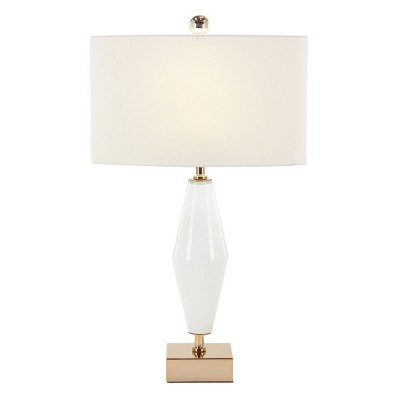 Modern Glass and Iron Tapered Table Lamp - Olivia & May