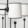 4-Arm Chandelier with Trim Shades Black - Threshold™ designed with Studio McGee: Polyester/Cotton, Metal Body, UL Listed - image 4 of 4