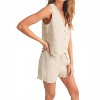 Women's Linen Tuxedo Vest - MIOU MUSE - 3 of 4