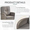 3 Piece Rocking Wicker Bistro Set, Outdoor Patio Furniture Set with two Wicker Rocker Chairs, Cushions, Two-Tier Coffee Table - 2 of 4