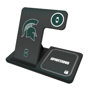 Keyscaper Michigan State University Spartans Linen 15-Watt 3 in 1 Charging Station - 1 of 4