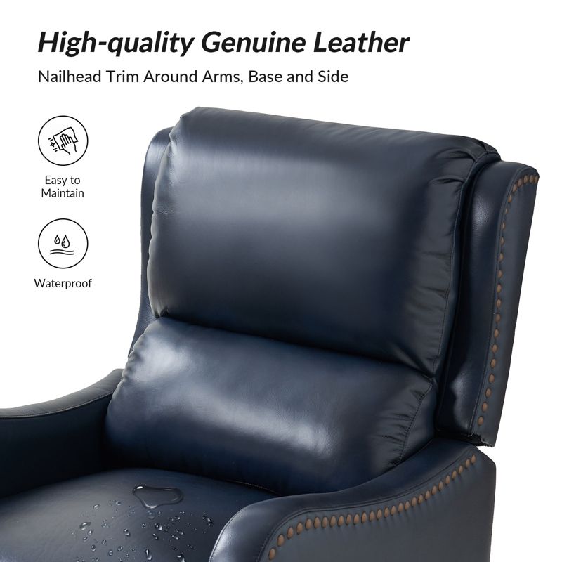 Jade Genuine Leather Cigar Chair Recliner | Karat Home, 6 of 13