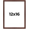 PosterPalooza | Classic Modern Brown Picture Frame - UV Acrylic, Foam Board Backing, Hanging Hardware - 2 of 4